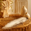 Echte Straußenfeder Natur Weiß 30–60 cm  3