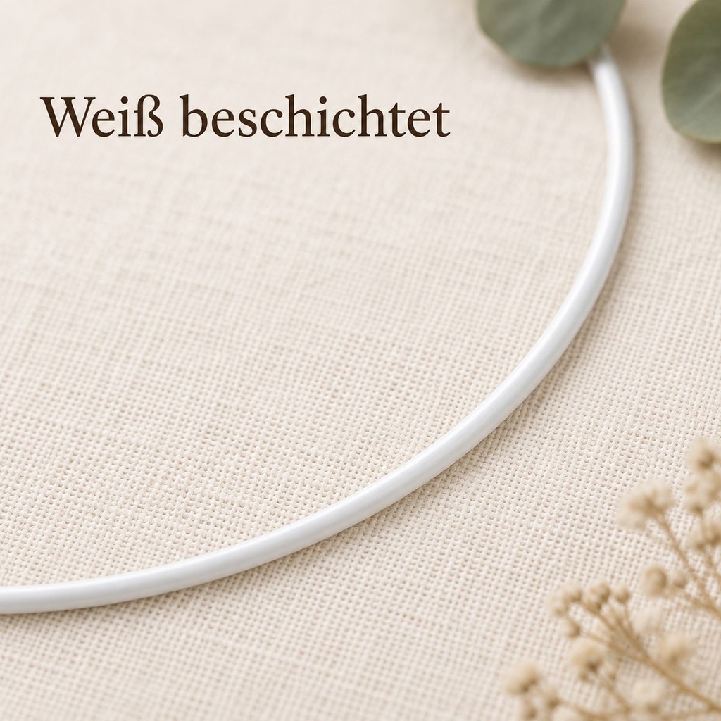 Metallring weiß, Weiß, Ø 20 cm – Nahaufnahme der Oberfläche