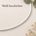 Metallring weiß, Weiß, Ø 20 cm – Nahaufnahme der Oberfläche