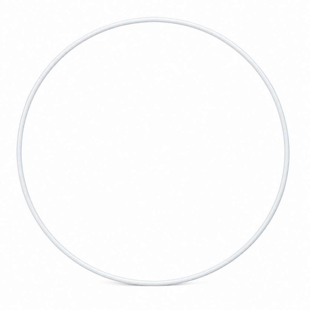 Metallring weiß, Weiß, Ø 25 cm – Produktfoto auf weißem Hintergrund