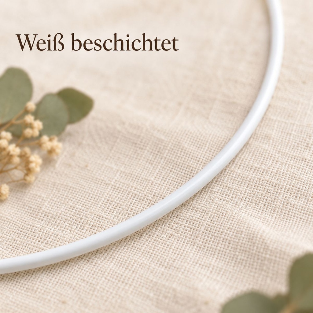 Metallring weiß, Weiß, Ø 25 cm – Nahaufnahme der Oberfläche