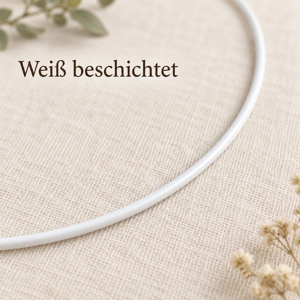 Metallring weiß, Weiß, Ø 30 cm – Nahaufnahme der Oberfläche