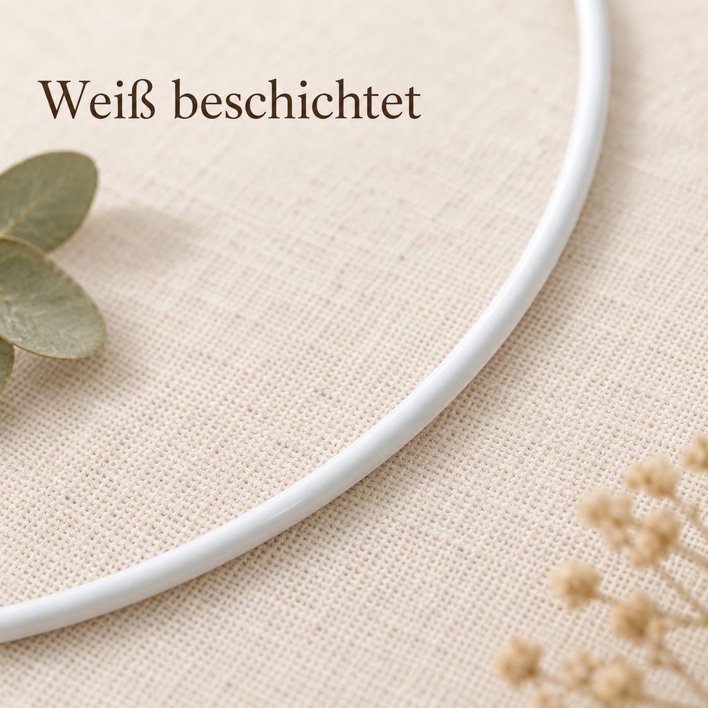 Metallring weiß, Weiß, Ø 40 cm – Nahaufnahme der Oberfläche