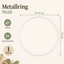 Metallring weiß, Weiß, Ø 50 cm – Maße und Liefermenge auf einen Blick