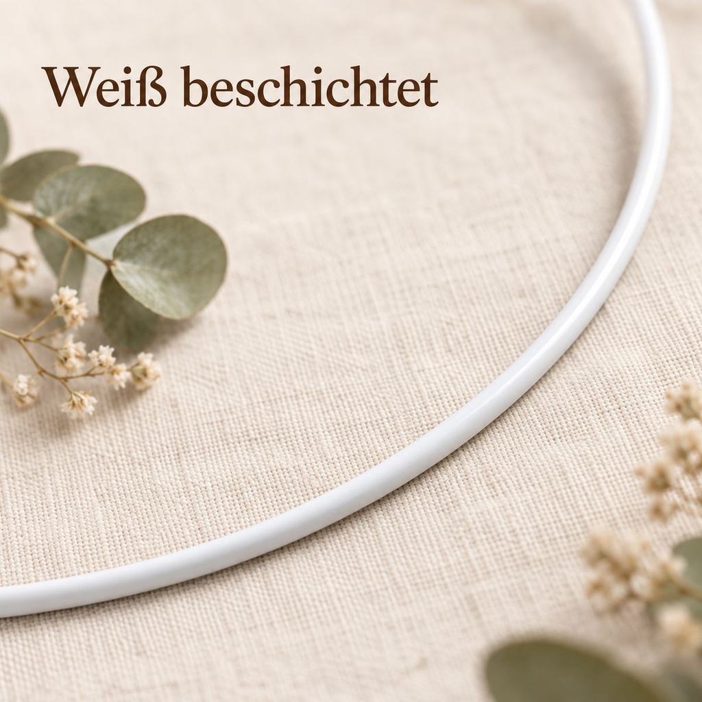 Metallring weiß, Weiß, Ø 50 cm – Nahaufnahme der Oberfläche