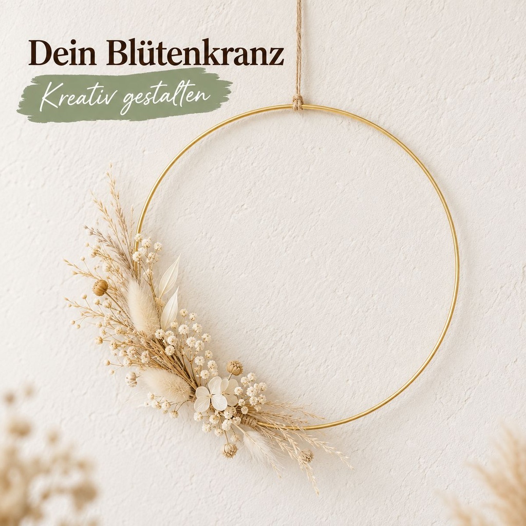 Metallring gold, Gold, Ø 20 cm – im Einsatz