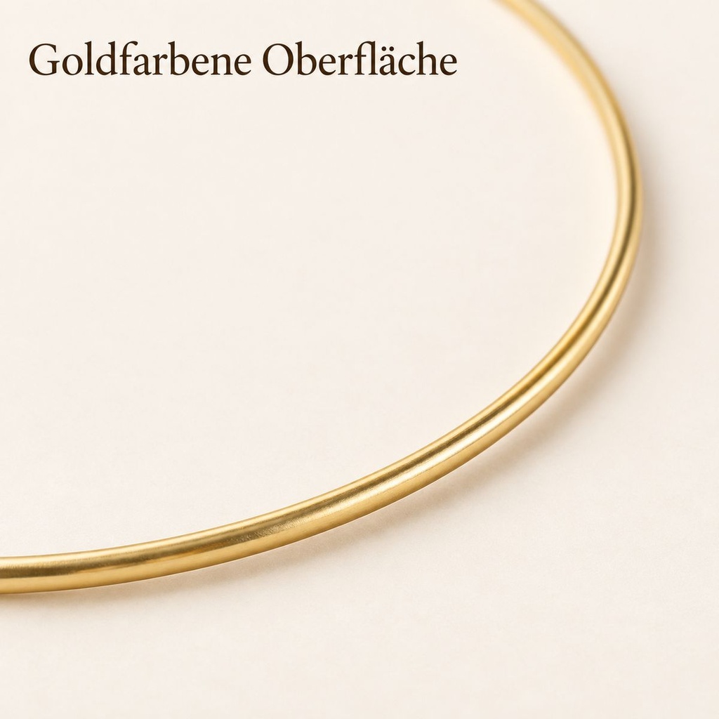 Metallring gold, Gold, Ø 20 cm – Nahaufnahme der Oberfläche