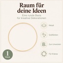 Metallring gold, Gold, Ø 20 cm – Eigenschaften im Überblick