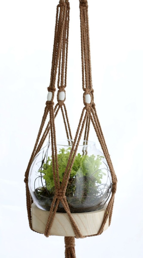 Kugelvase mit Holzfuß Ø 20cm Höhe 21cm 2