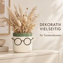 Blumentopf Harry mit Gesicht und Brille Grün, Grün, Ø 14 cm, H 13.5 cm – in einer zweiten Verwendung