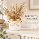Blumentopf Harry mit Gesicht und Brille Gold, Gold, Ø 14 cm, H 13.5 cm – in einer zweiten Verwendung