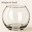 Kugelglas, Klar, Ø 8 cm, H 7 cm – Nahaufnahme der Oberfläche