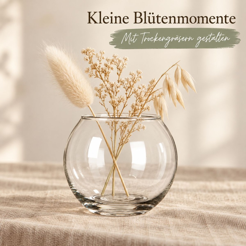 Kugelglas, Klar, Ø 12 cm, H 10 cm – im Einsatz