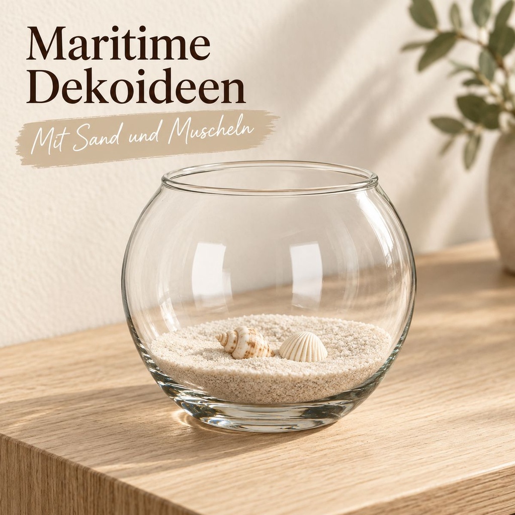 Kugelglas, Klar, Ø 12 cm, H 10 cm – in einer zweiten Verwendung