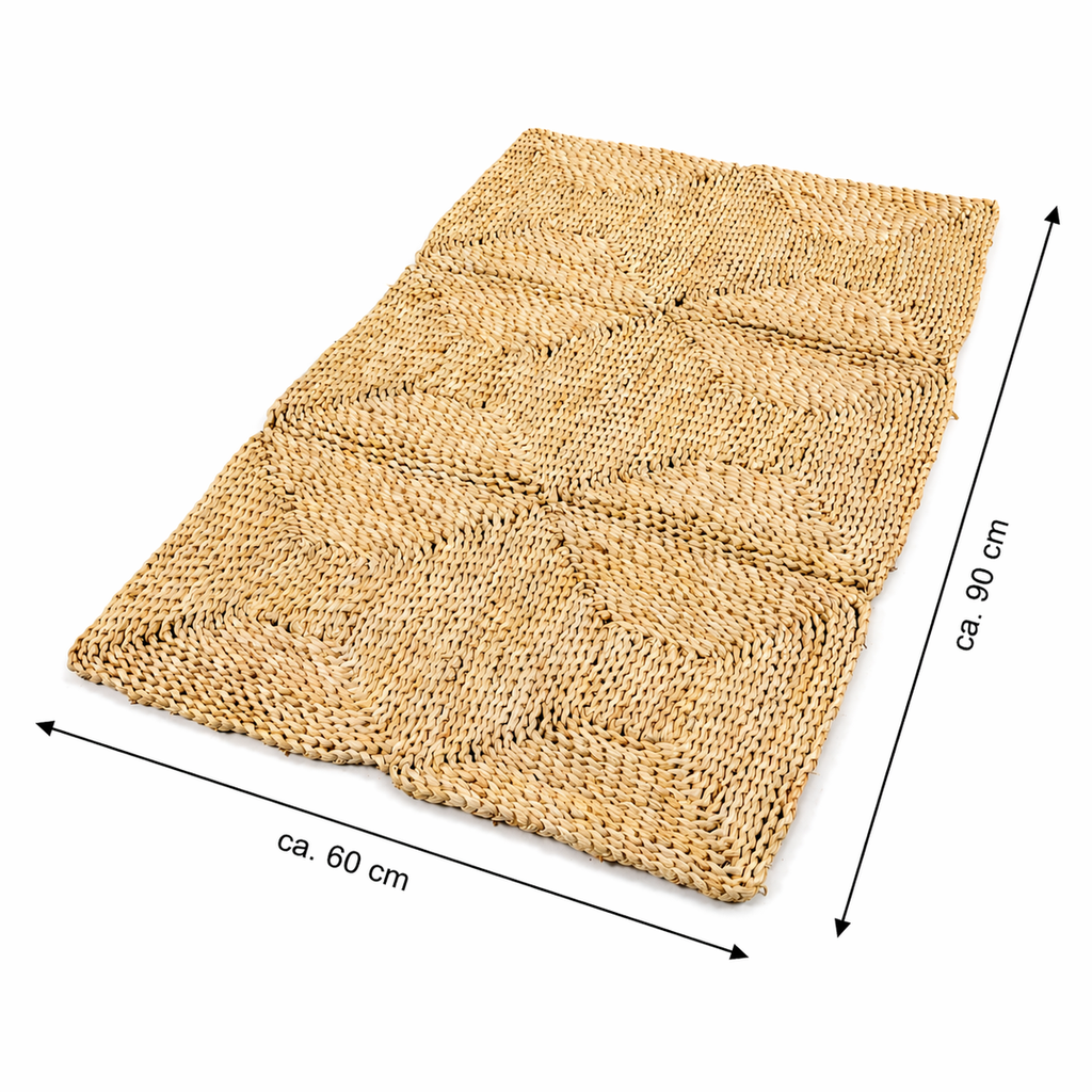 Maisstrohteppich 60 x 90 cm Naturfaserte 2