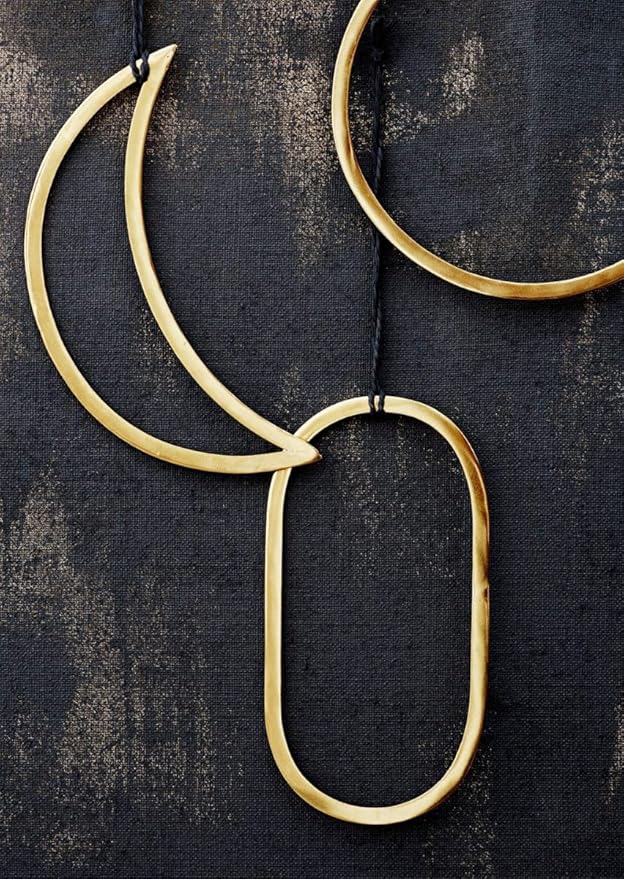Metallring "Mond", flach in Gold, Maße c 2