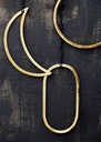 Metallring "Mond", flach in Gold, Maße c 2