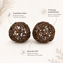 Brunch Ball Natur 2 Stück 12 cm Rattanku 2