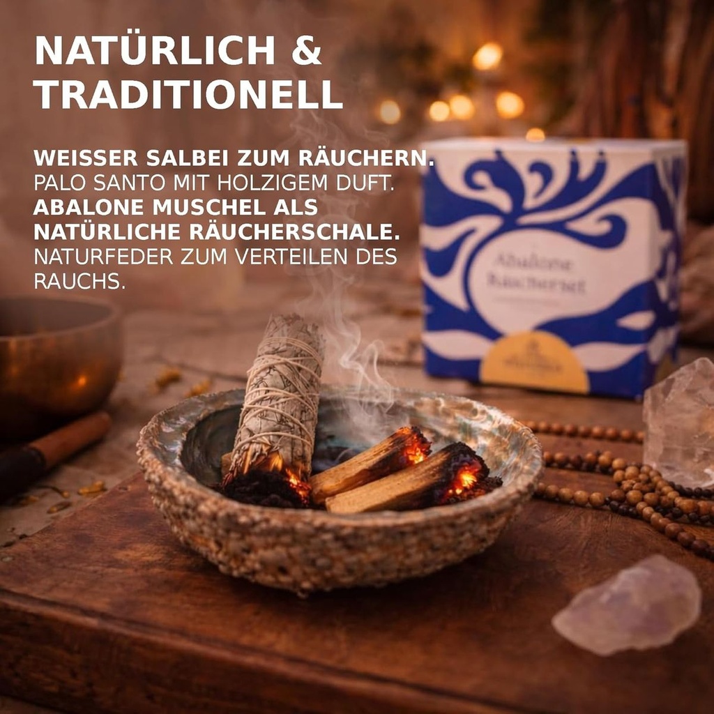 5919--Premium-Raeucherset--Weisser-Salbei-und-Palo-Santo-zum-Raeuchern--Meditation-mit-Abalone-Muschel-14---17-cm--Feder-und-Geschenkbox--Spirituell-Yoga-Ritual--energetische-Reinigung-u_6.jpg