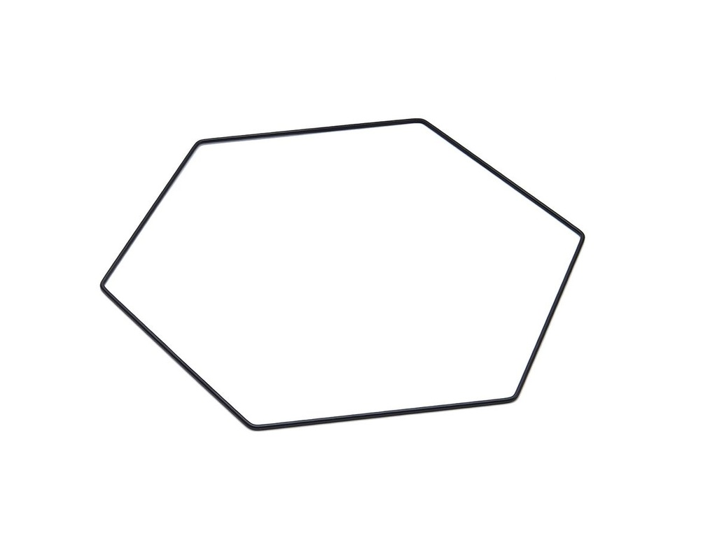 Hexagon aus Draht, in Schwarz,  wählbar  2