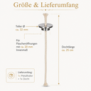 Dochthalter Glasflaschen mit 25 cm Docht 2