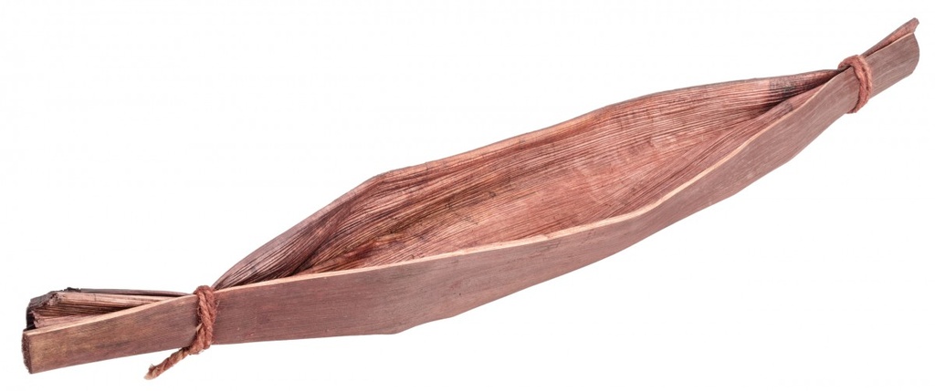 Betel Boat ca. 50 cm Palmenblattschale Naturschale Dekoschale Boho Tischdeko