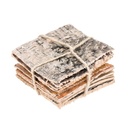 Birkenrinde 10x10 cm 8 Platten Baumrinde Birkenplatte Basteln Deko Natur Holz