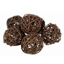 Weidenball Rankenkugel Natur Set 6 Stk. ca. 8 cm Vogelspielzeug Deko Basteln