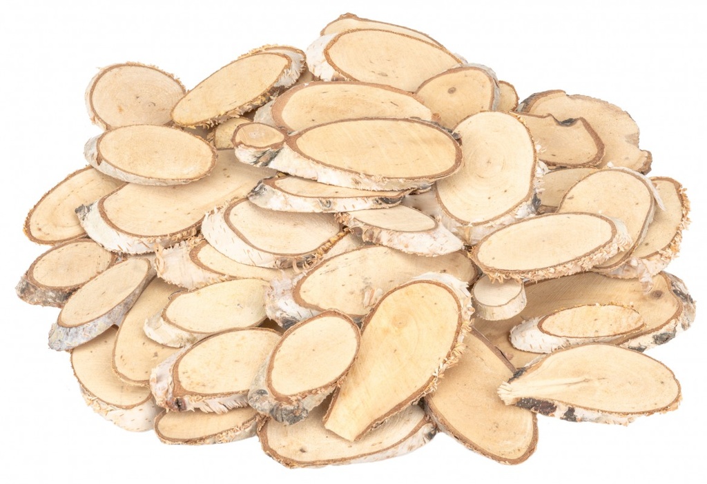 Birkenscheiben oval 50 Stück 5-10 cm Holzscheiben Namensschild Deko Natur DIY