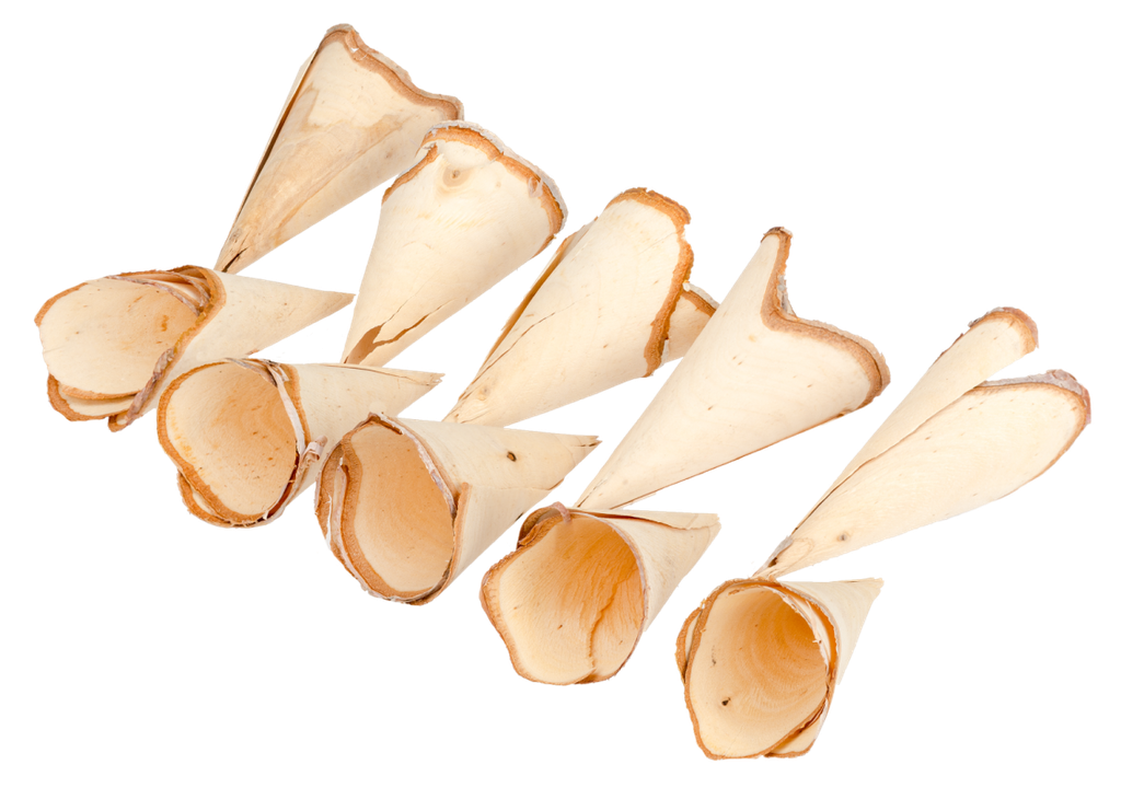 Holz Tüten 10 Stück ca. 10-14cm