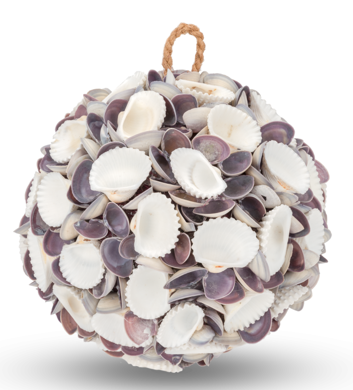Muschelkugel white & violett Chippi Ø 18cm