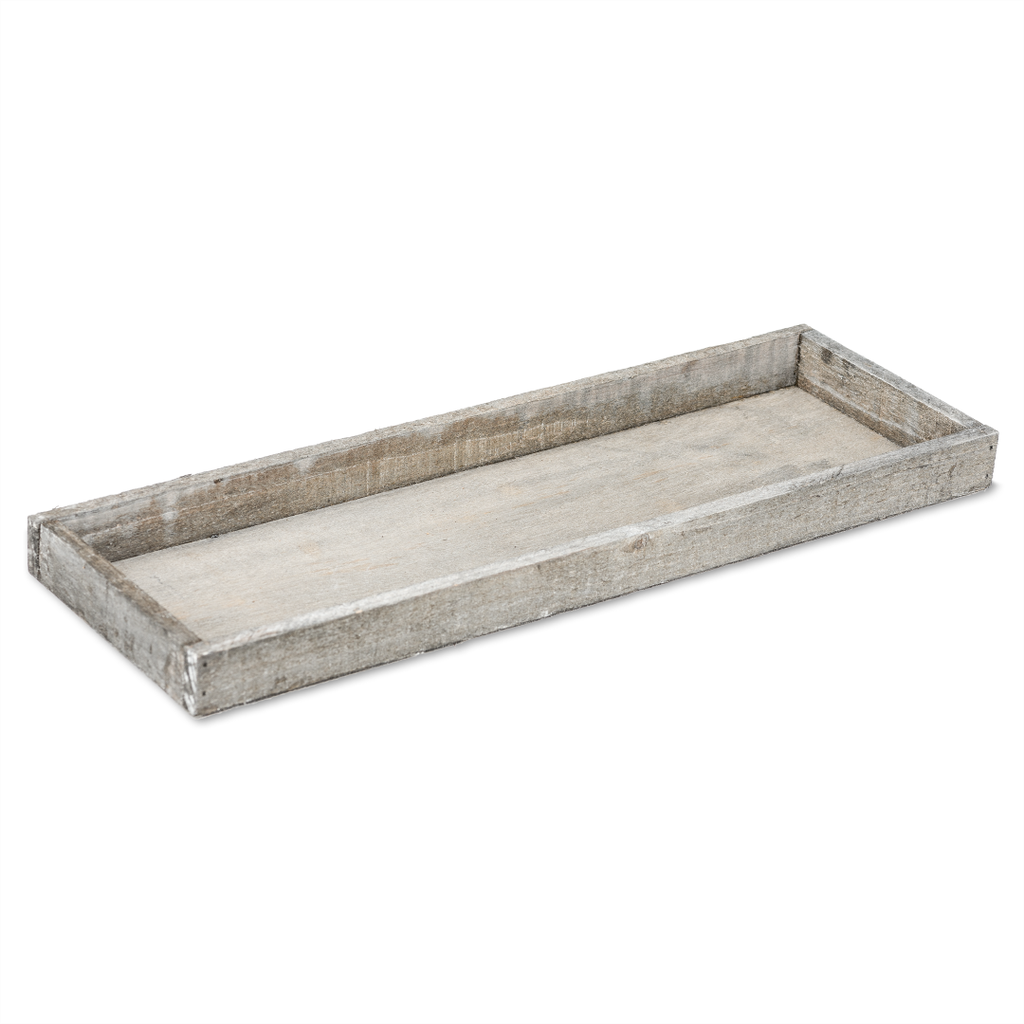 Holz-Tablett grau 42x14x3cm | Dekotablett