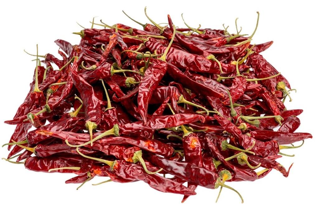 Chilischoten getrocknet Naturrot, verpackt im Beutel mit ca. 250g | Pfefferschoten