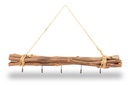 Maulbeeren Bündel natur geflammt ca. 50cm, mit 5 Haken und Sisal Kordel
