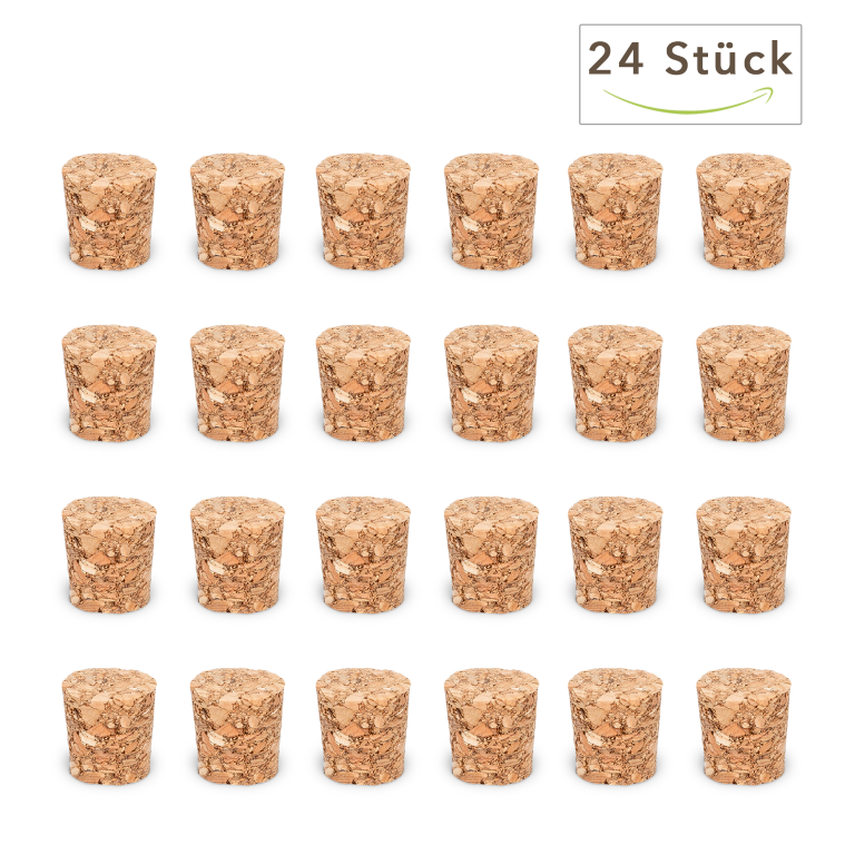 Naturkorken für Dekoflaschen 24 Stk. ca 14x14mm | Korken