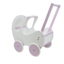 Holz-Puppenwagen "Vicki", mit gummierten Holzrädern, für Kinder von 1 – 6 Jahren