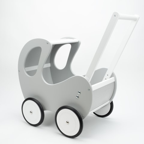 Holz-Puppenwagen "Leonie", mit gummierten Holzrädern, für Kinder von 1 bis 6 Jahren