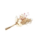 Trockenblumen-Boutonniere in Pink, Größe ca. 24cm | Kleiner Trockenblumenstrauß