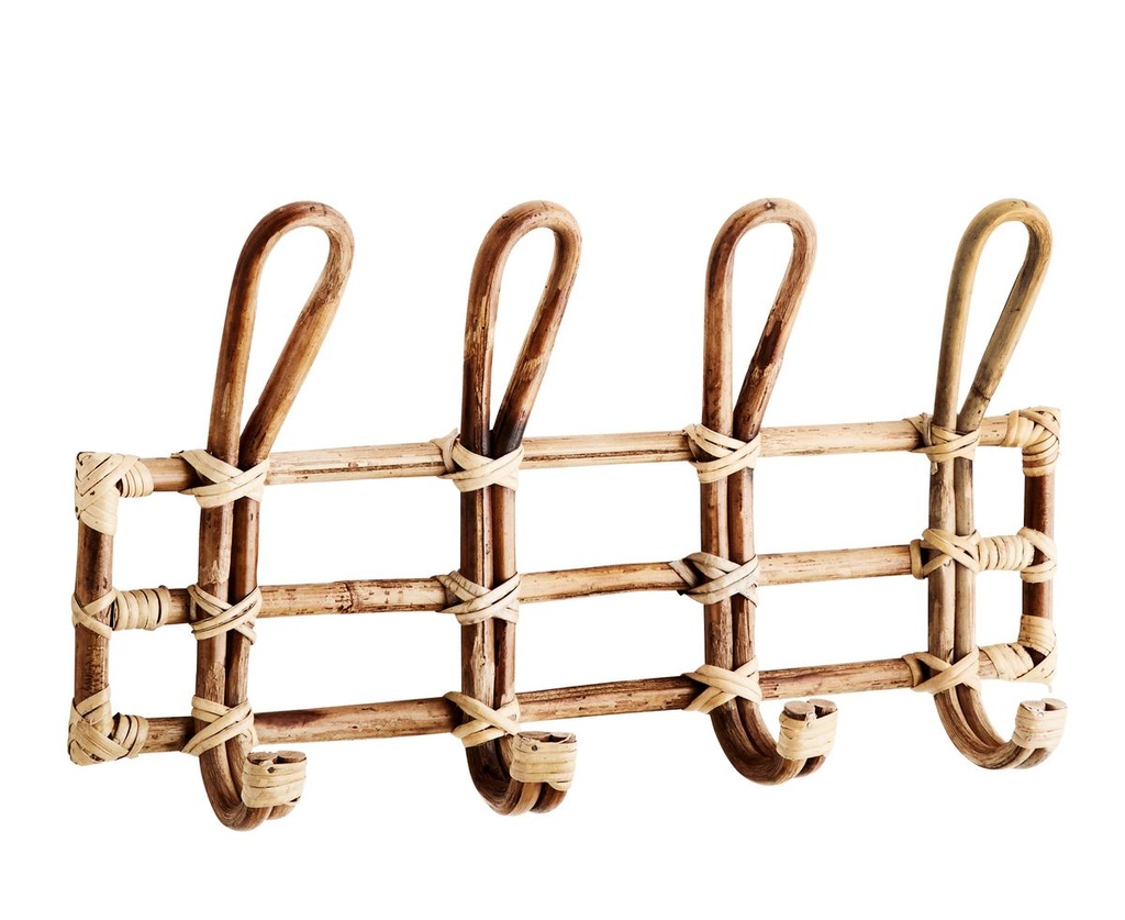 Wandgarderobe aus Bambus, Maße ca. 52x11x27 cm | Bambus-Kleiderständer