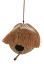 Kokos Vogelhaus mit Sitzstange, Größe ca. 15x14cm