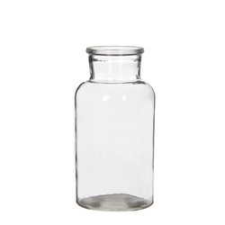 Apothekerflasche groß 20x10 cm Glasflasche Vintage Vase Windlicht Deko Natur