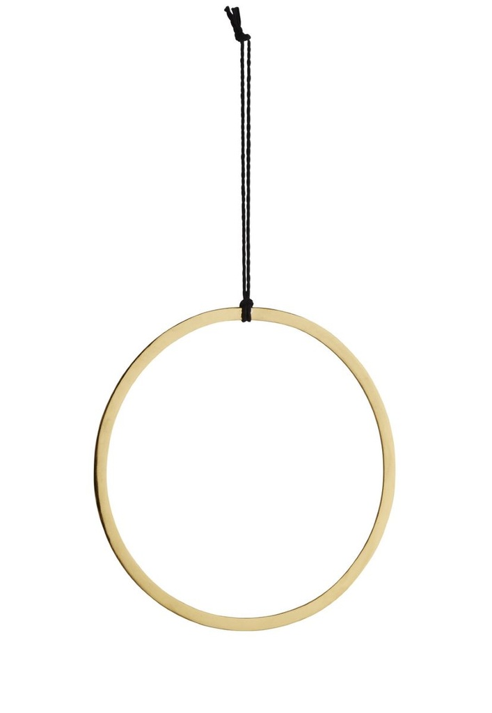 Metallring in Gold, flach, Durchmesser 28cm, mit Kordel zum Aufhängen | Drahtring zum Basteln