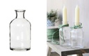 Glasvasen klein 2 Stück, 12 cm, Ø 7 cm, auch als Kerzenhalter, Tischdeko Glas