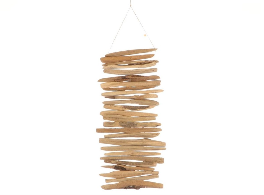 Treibholzkette 40 cm gebohrt Wanddeko Schwemmholz Girlande Boho maritim Natur
