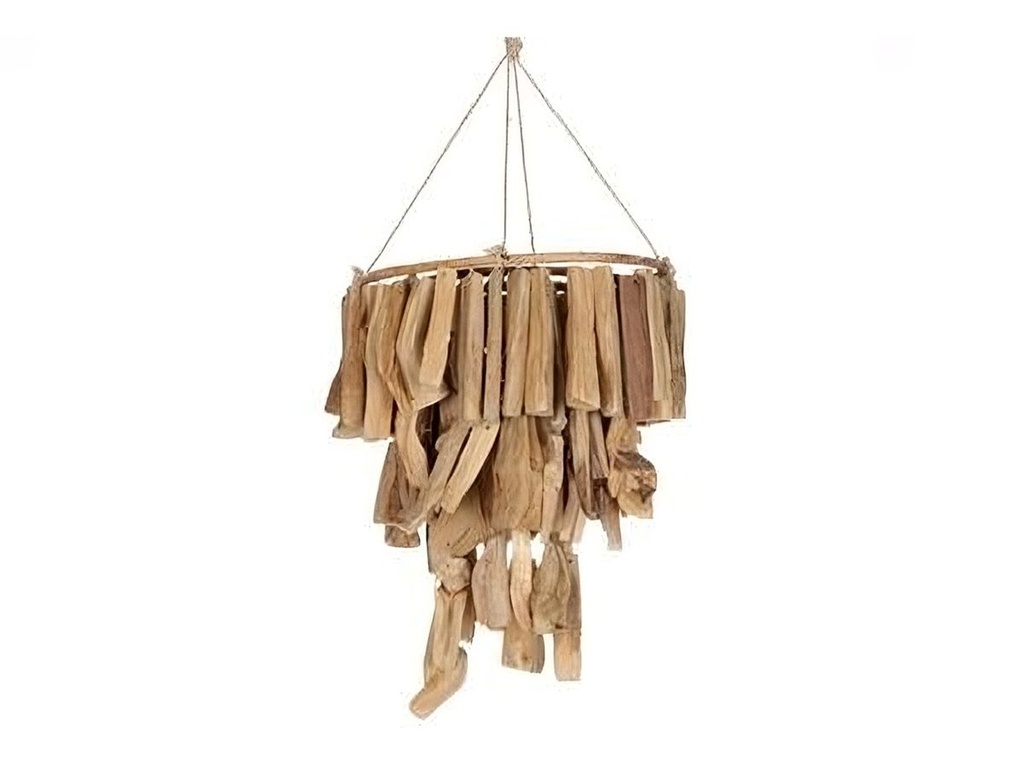 Treibholz Hänger Ø 28 cm Länge 75 cm Rattanringe Schwemmholz maritim Boho Deko