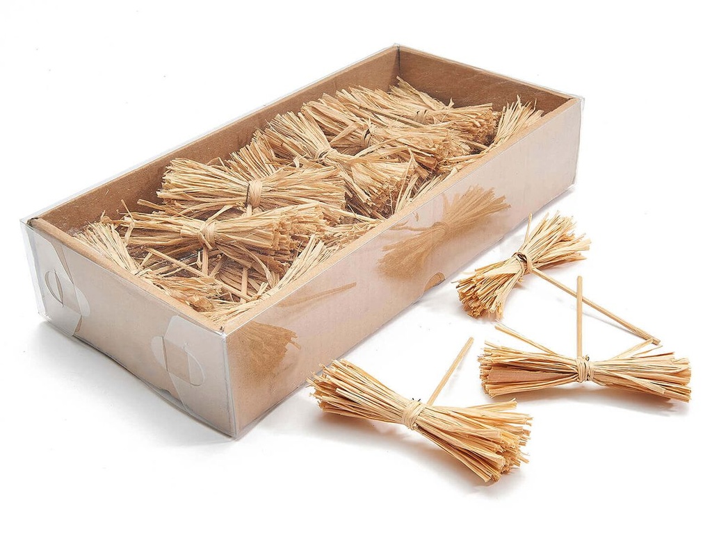 Raffia Bast Bündel am Draht, verpackt mit 25 Stück, Länge ca. 10cm