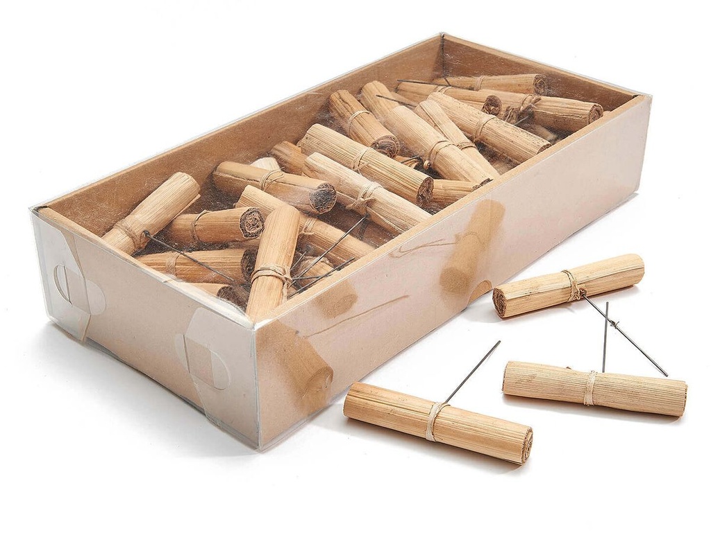 Bananenblatt Bündel am Draht, verpackt mit 50 Stück, Länge ca. 10cm | Exoten am Draht