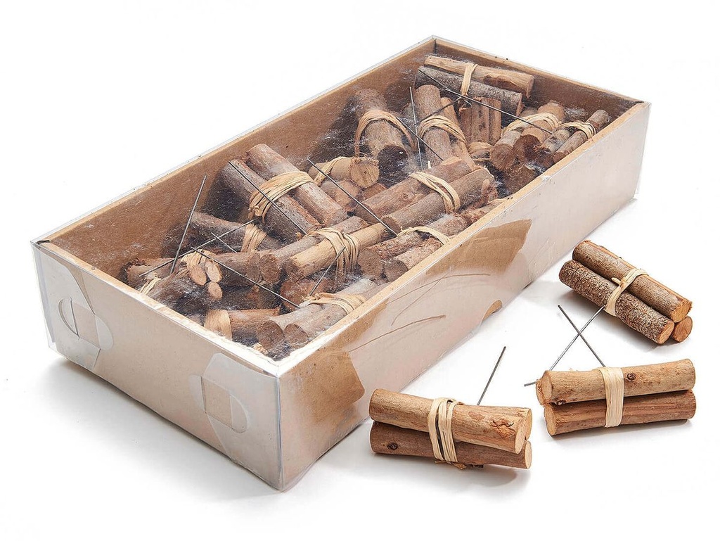 Dekoholz Bündel am Draht, verpackt mit 25 Stück, Länge ca. 10cm
