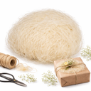Flachshaar weiß 500 g Sisalfaser Feenhaar Füllmaterial Basteln Krippe Deko Natur