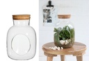 Zylinder Flasche mit Korken Höhe 18cm Ø12 cm | Pflanzenterrarium